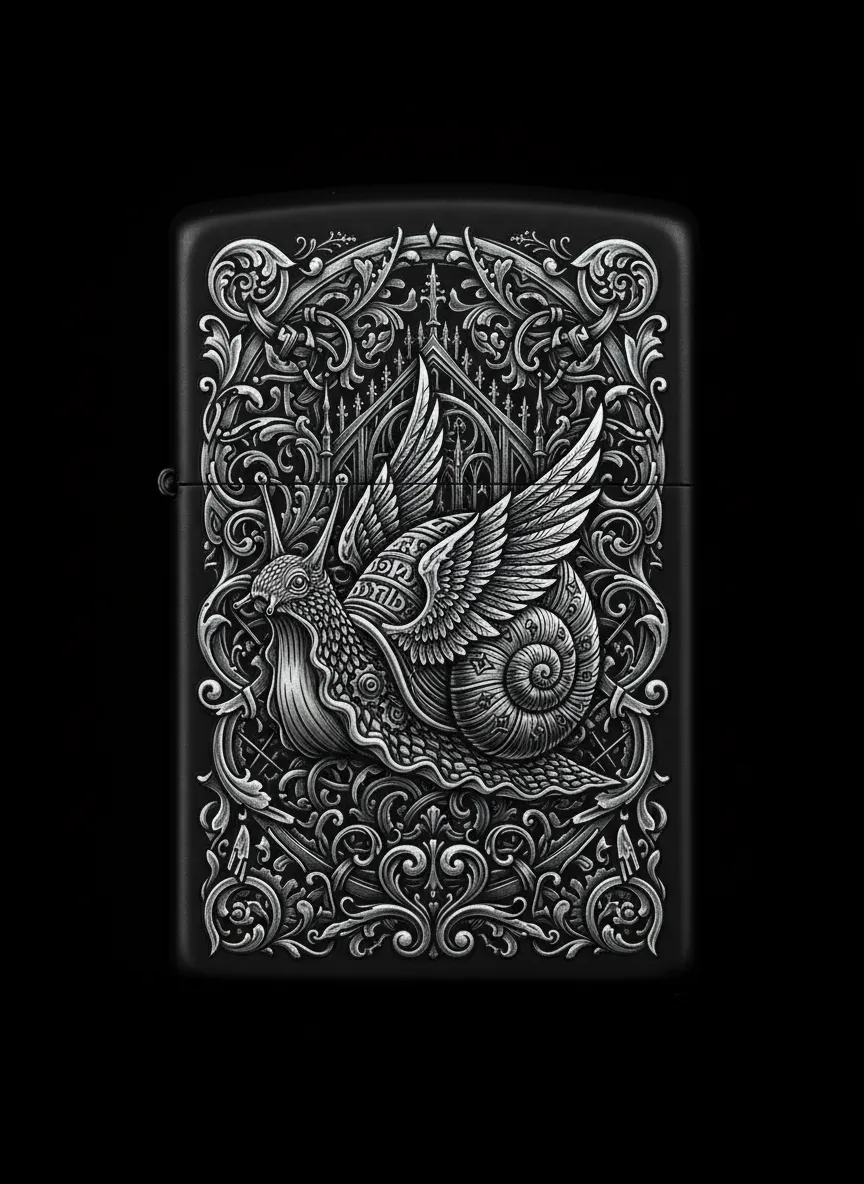 Zippo Salyangoz Figürlü Tasarım - V3