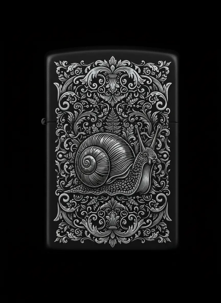 Zippo Salyangoz Figürlü Tasarım - V1