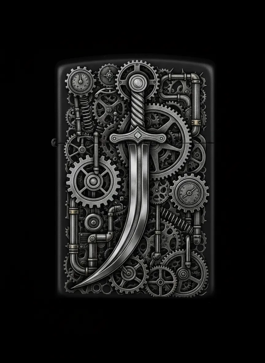 Zippo Zülfikar Kılıç Figürlü Tasarım - V15