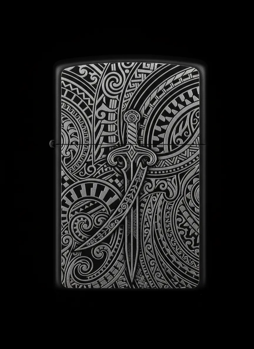 Zippo Zülfikar Kılıç Figürlü Tasarım - V6