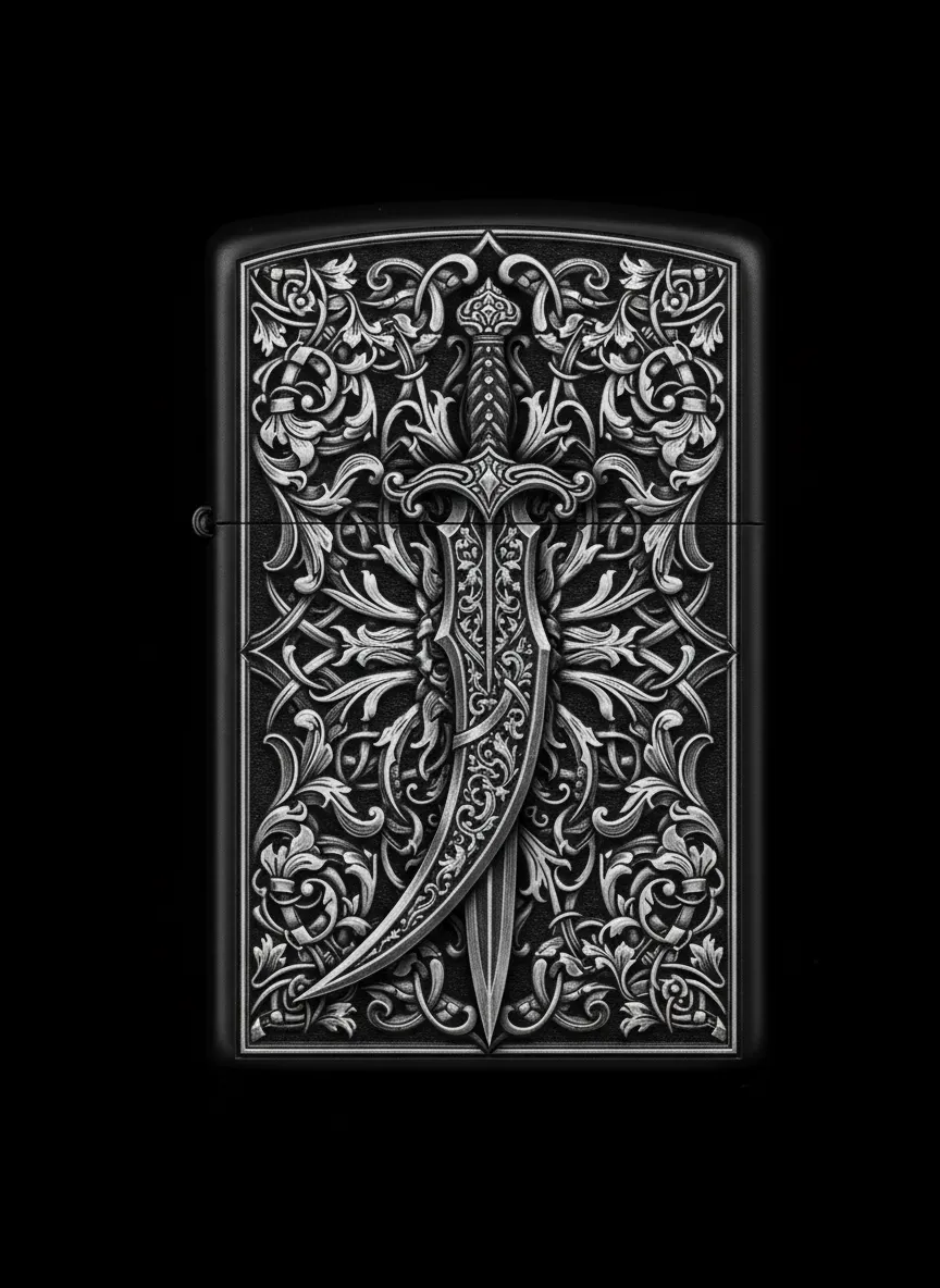 Zippo Zülfikar Kılıç Figürlü Tasarım - V3