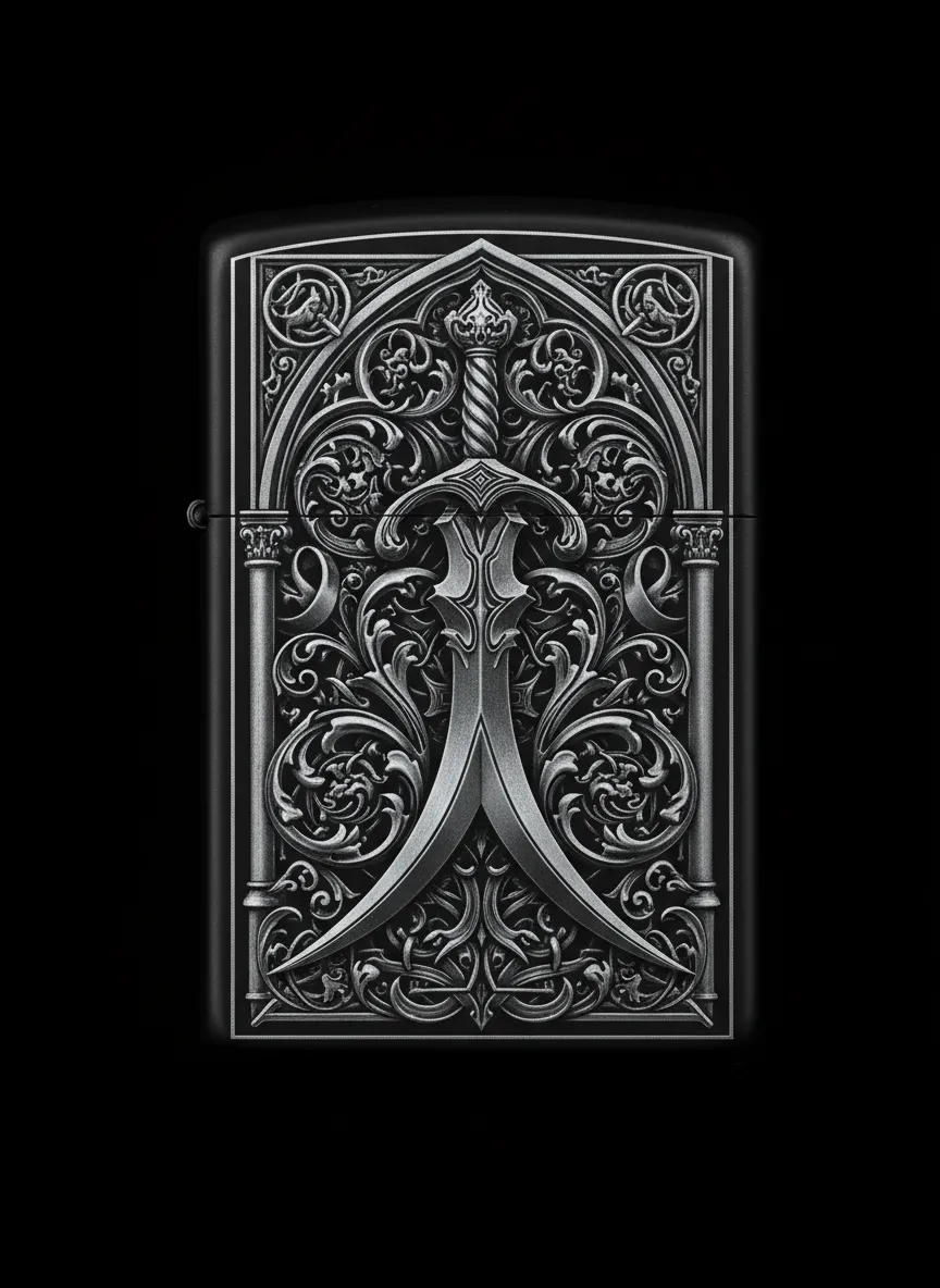Zippo Zülfikar Kılıç Figürlü Tasarım - V1