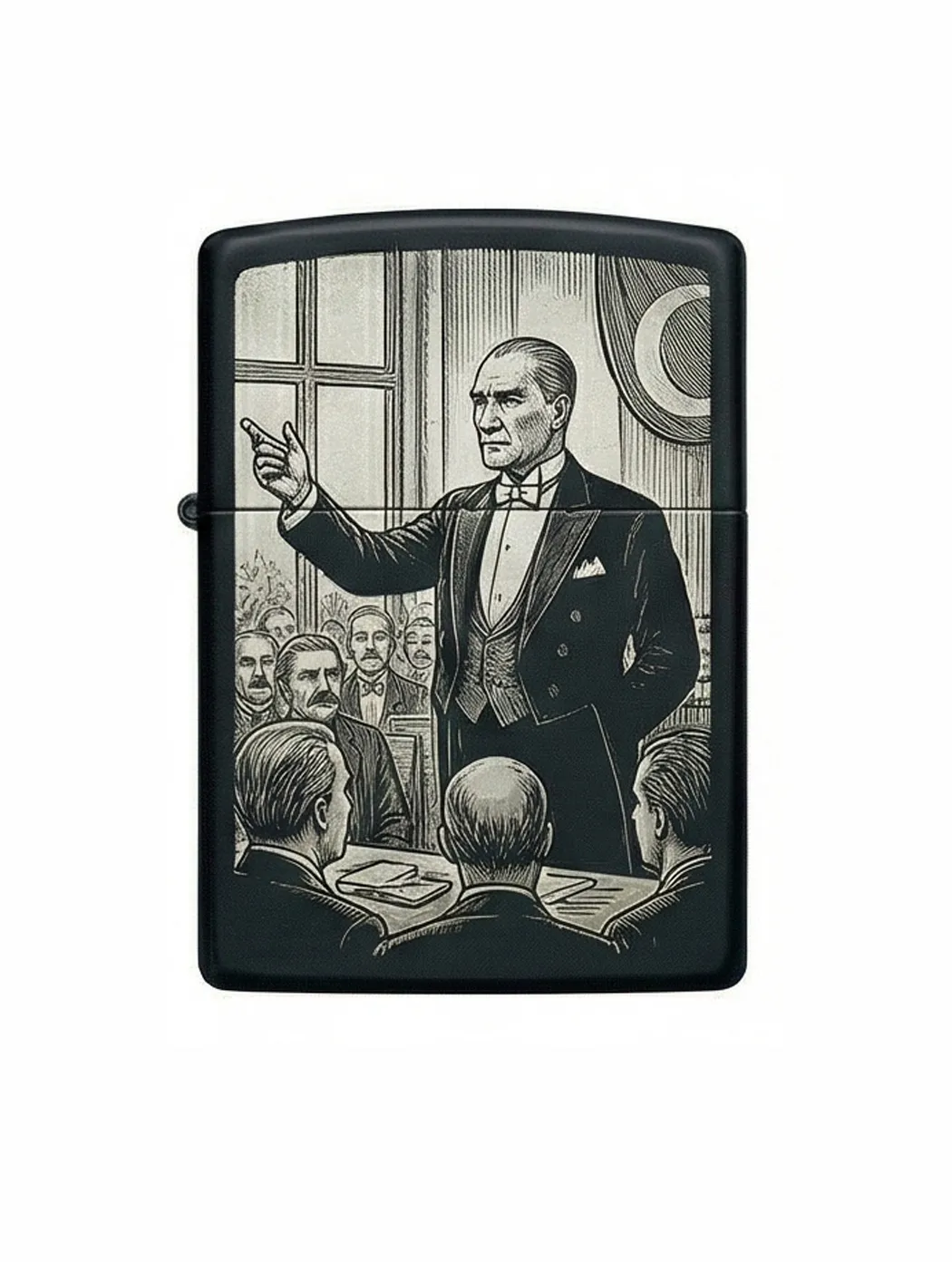 Zippo M.Kemal Atatürk Figürlü Tasarım - V19