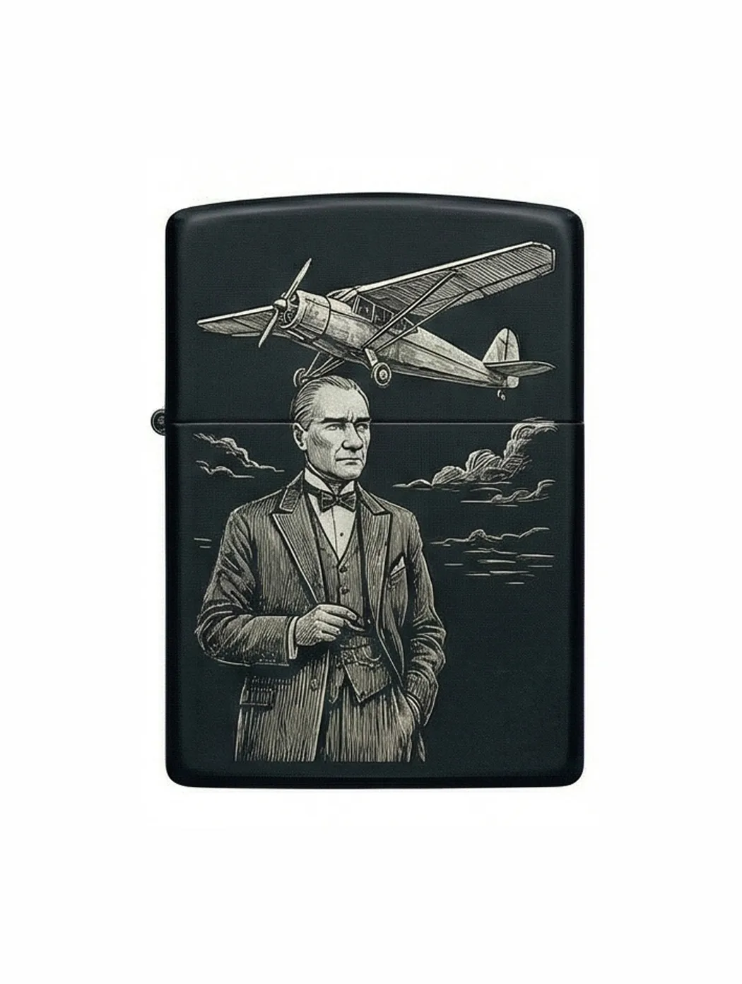 Zippo M.Kemal Atatürk Figürlü Tasarım - V15