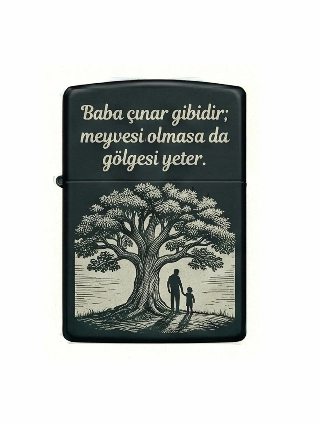 Babalar Günü Tasarımlı Benzinli Çakmak V1