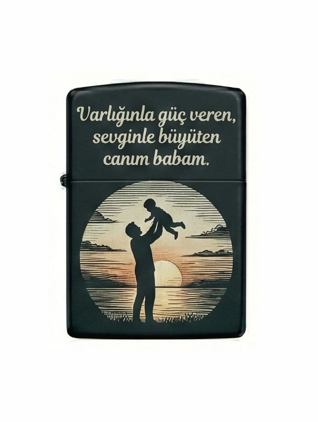 Babalar Günü Tasarımlı Benzinli Çakmak V7