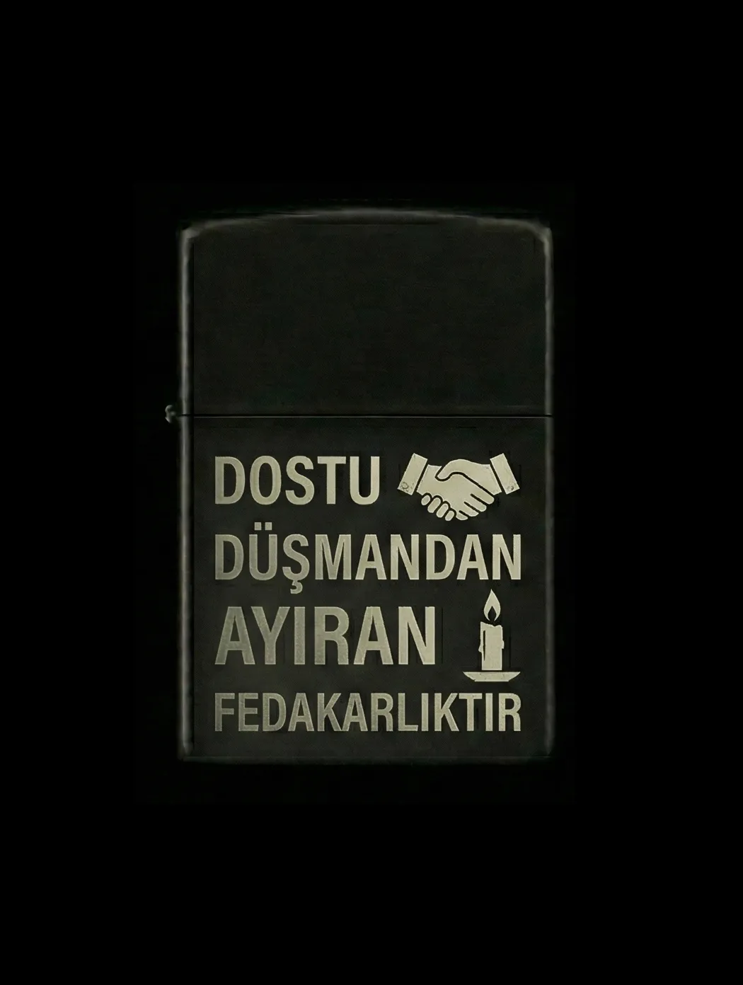 Özlü Sözler Tasarımlı Benzinli Çakmak V44