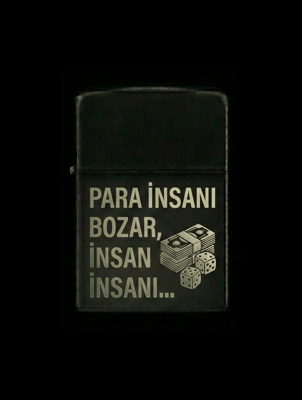 Özlü Sözler Tasarımlı Benzinli Çakmak V36