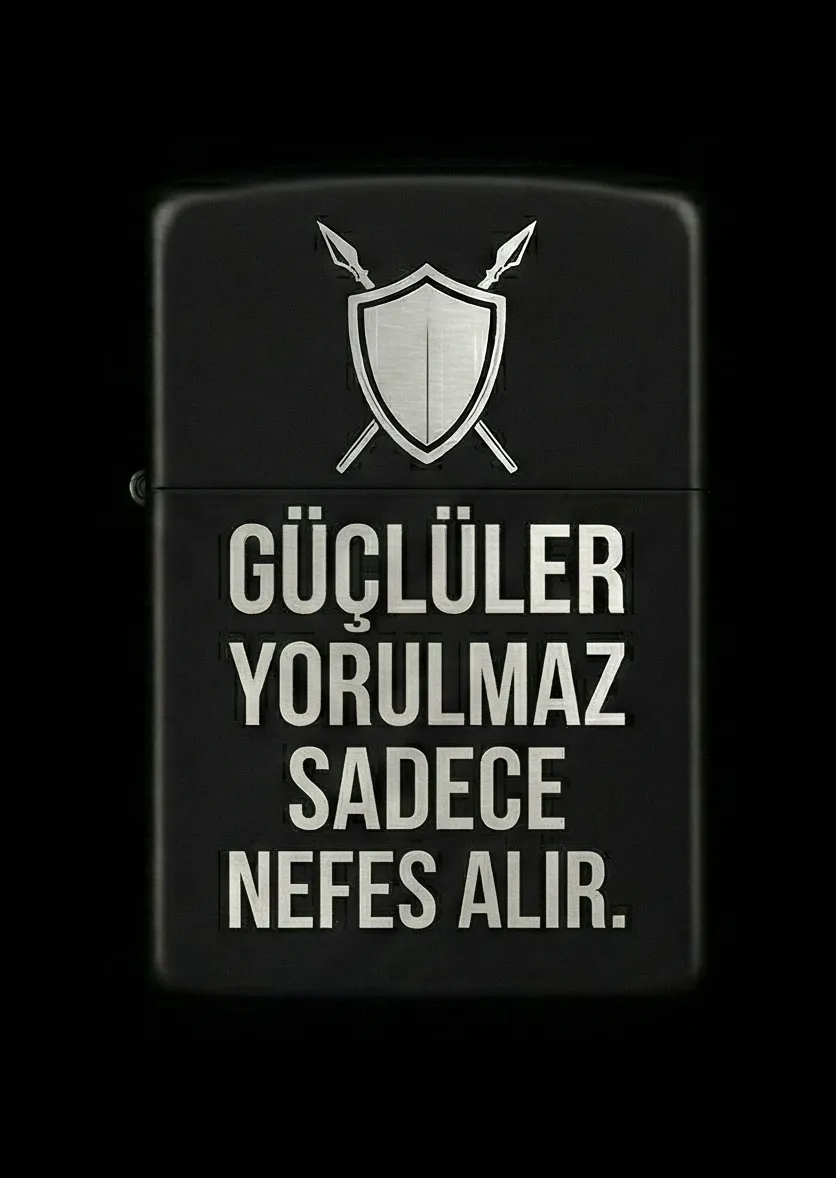 Özlü Sözler Tasarımlı Benzinli Çakmak V16
