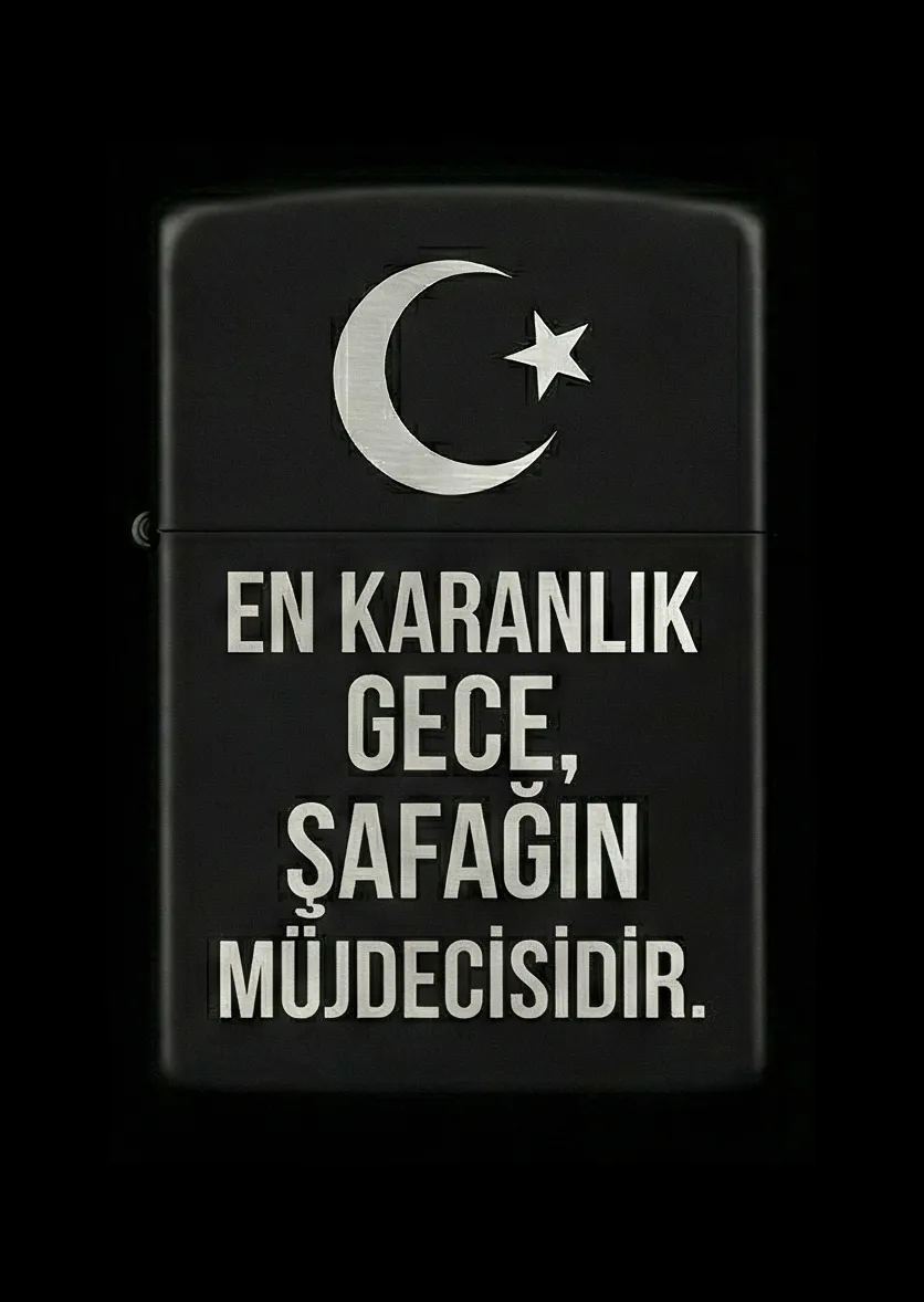 Özlü Sözler Tasarımlı Benzinli Çakmak V15