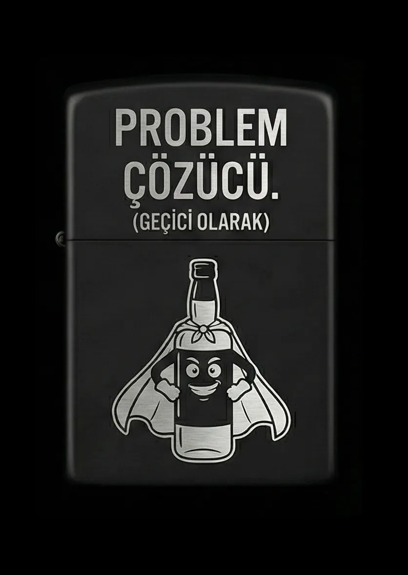 Özlü Sözler Tasarımlı Benzinli Çakmak V10