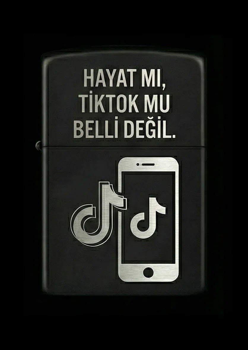 Özlü Sözler Tasarımlı Benzinli Çakmak V6