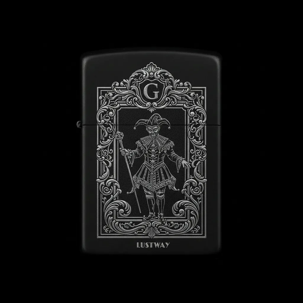 Joker Kart Figürlü G Harfli Benzinli Çakmak V19