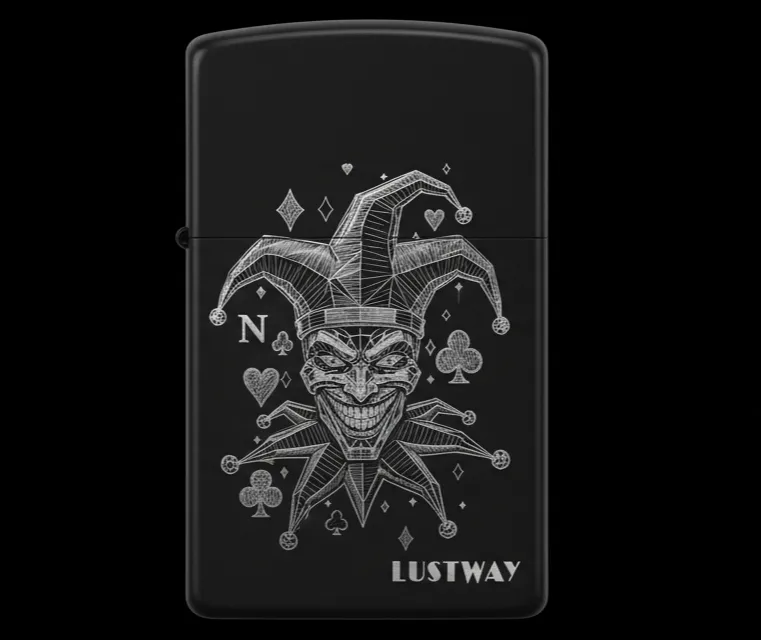 Joker Kart Figürlü N Harfli Benzinli Çakmak V3