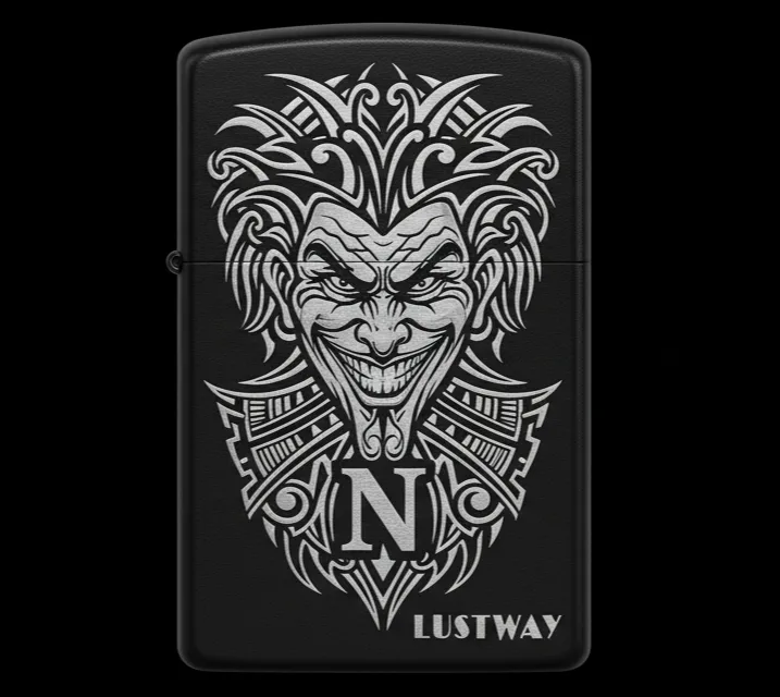 Joker Kart Figürlü N Harfli Benzinli Çakmak V13