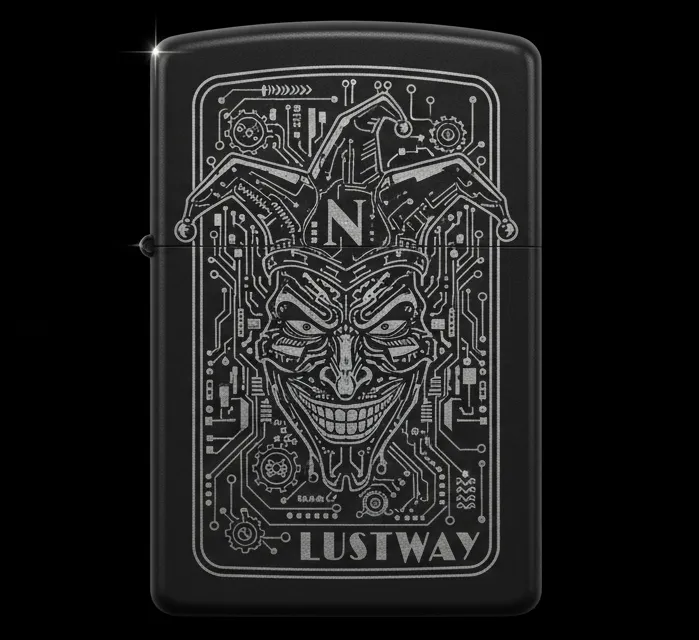 Joker Kart Figürlü N Harfli Benzinli Çakmak V14