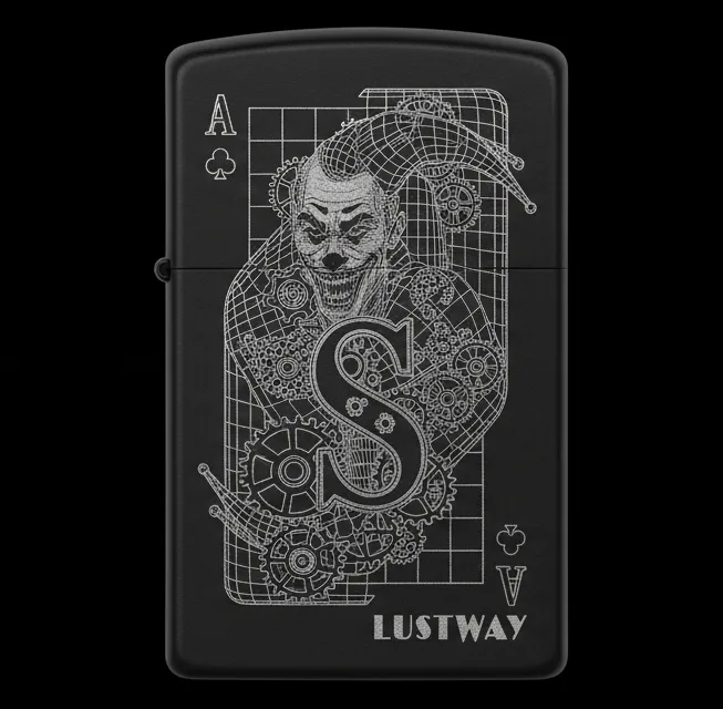 Joker Kart Figürlü S Harfli Benzinli Çakmak V5