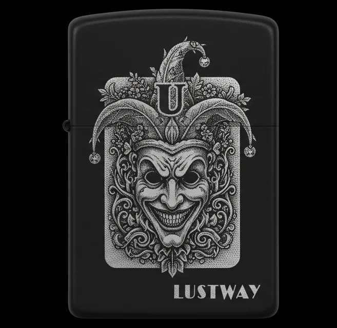 Joker Kart Figürlü U Harfli Benzinli Çakmak V6