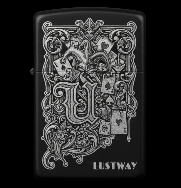 Joker Kart Figürlü U Harfli Benzinli Çakmak V7