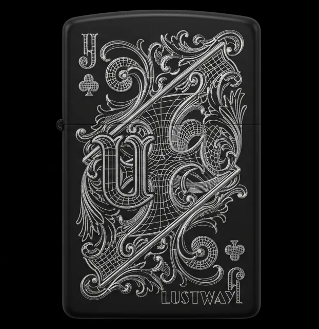 Joker Kart Figürlü U Harfli Benzinli Çakmak V8