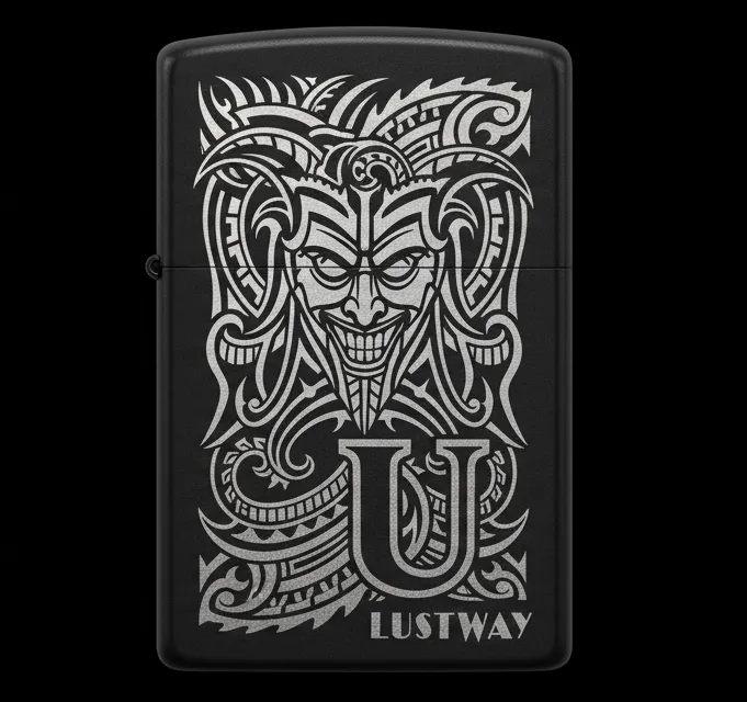 Joker Kart Figürlü U Harfli Benzinli Çakmak V9