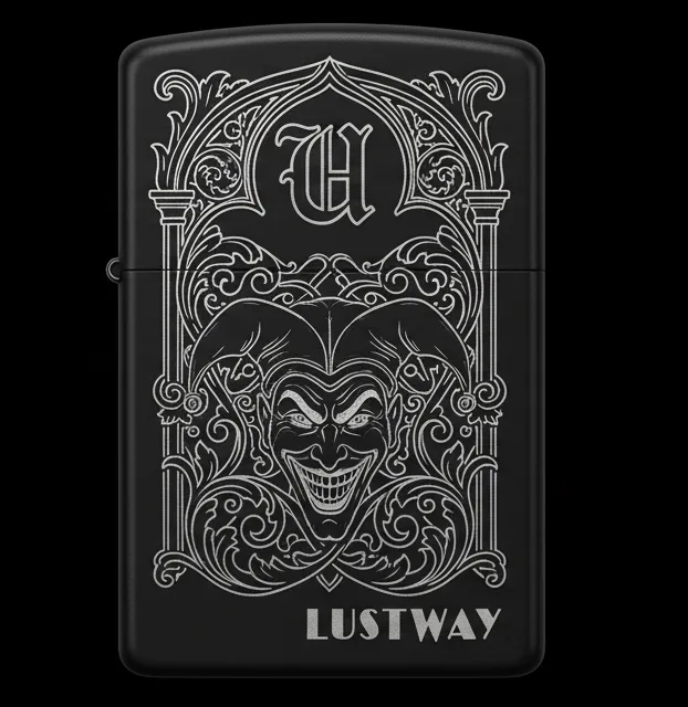 Joker Kart Figürlü U Harfli Benzinli Çakmak V11