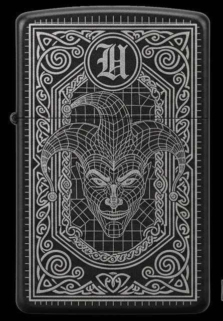 Joker Kart Figürlü U Harfli Benzinli Çakmak V15