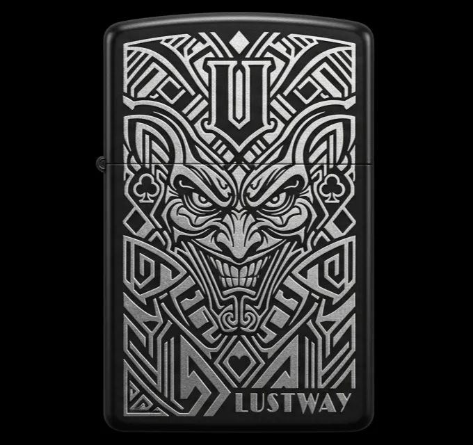 Joker Kart Figürlü U Harfli Benzinli Çakmak V17