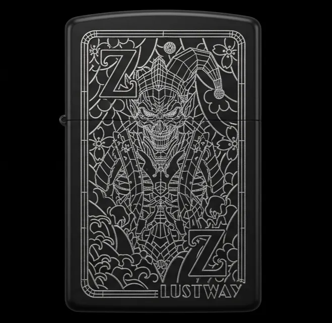 Joker Kart Figürlü Z Harfli Benzinli Çakmak V1