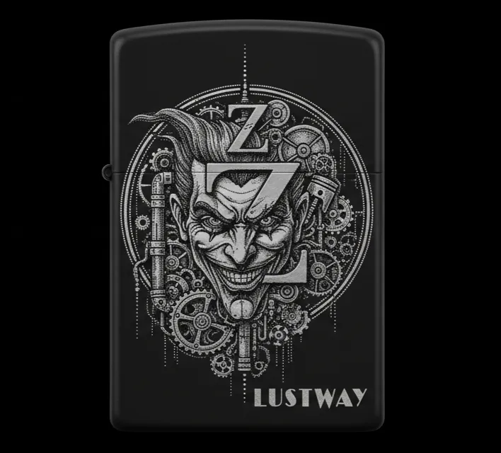 Joker Kart Figürlü Z Harfli Benzinli Çakmak V3