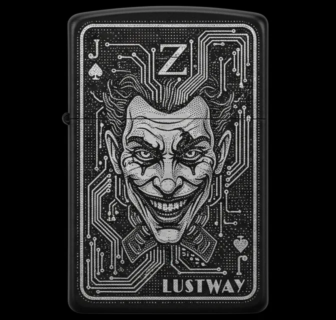 Joker Kart Figürlü Z Harfli Benzinli Çakmak V16