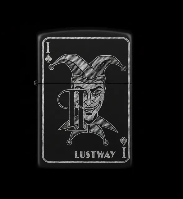 Joker Kart Figürlü I Harfli Benzinli Çakmak V1