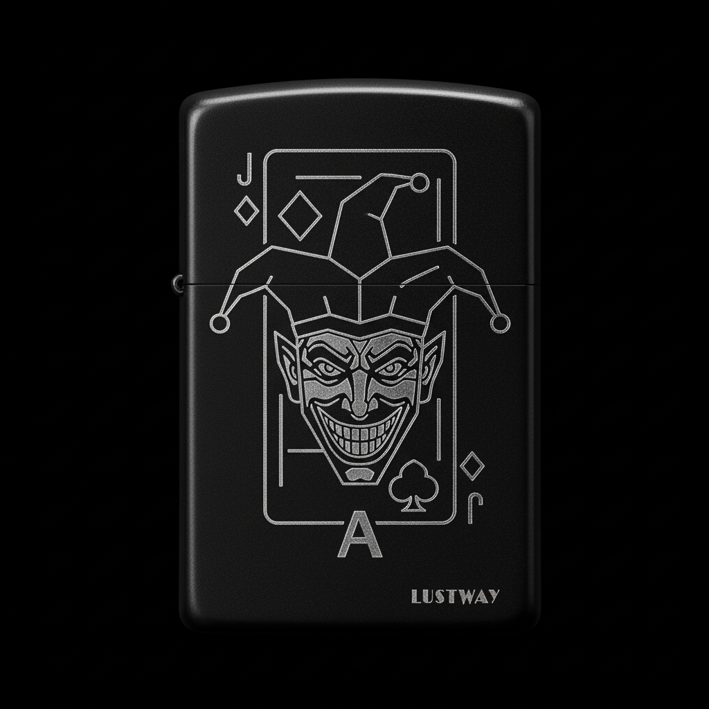 Joker Kartı Figürlü A Harfli Benzinli Çakmak V14