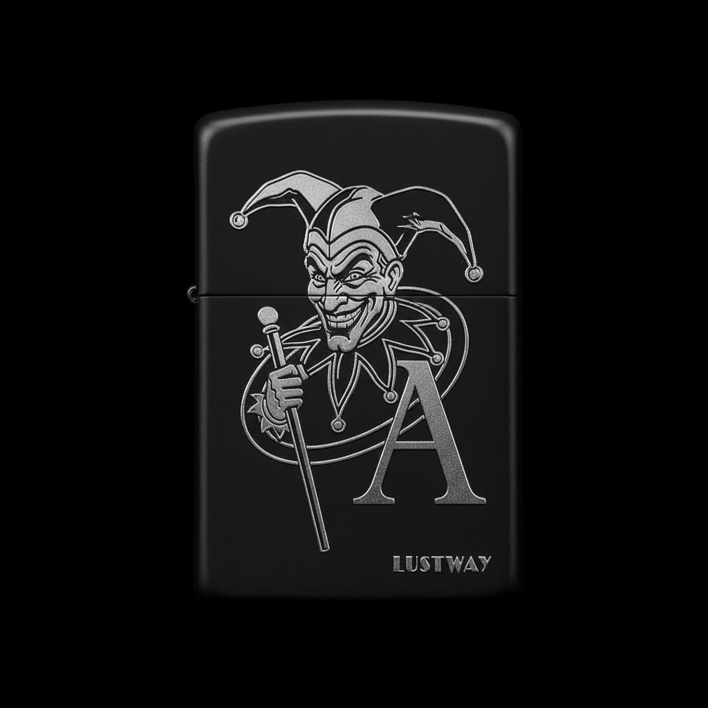 Joker Kartı Figürlü A Harfli Benzinli Çakmak V15