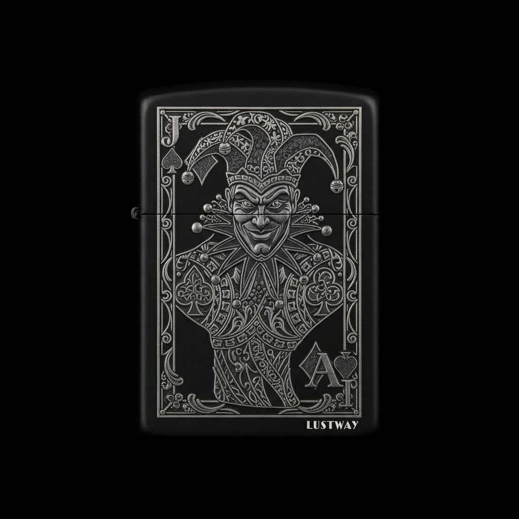 Joker Kartı Figürlü A Harfli Benzinli Çakmak V20