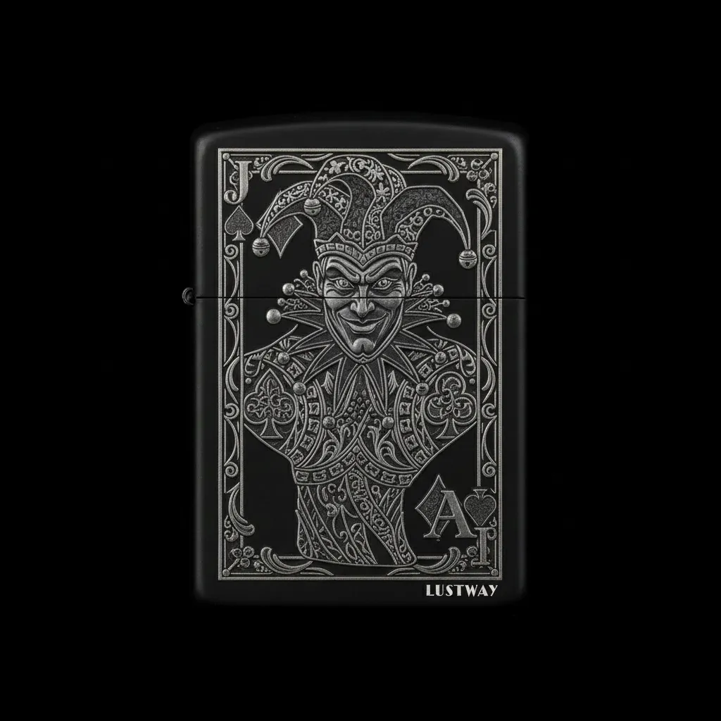 Joker Kartı Figürlü A Harfli Benzinli Çakmak V20