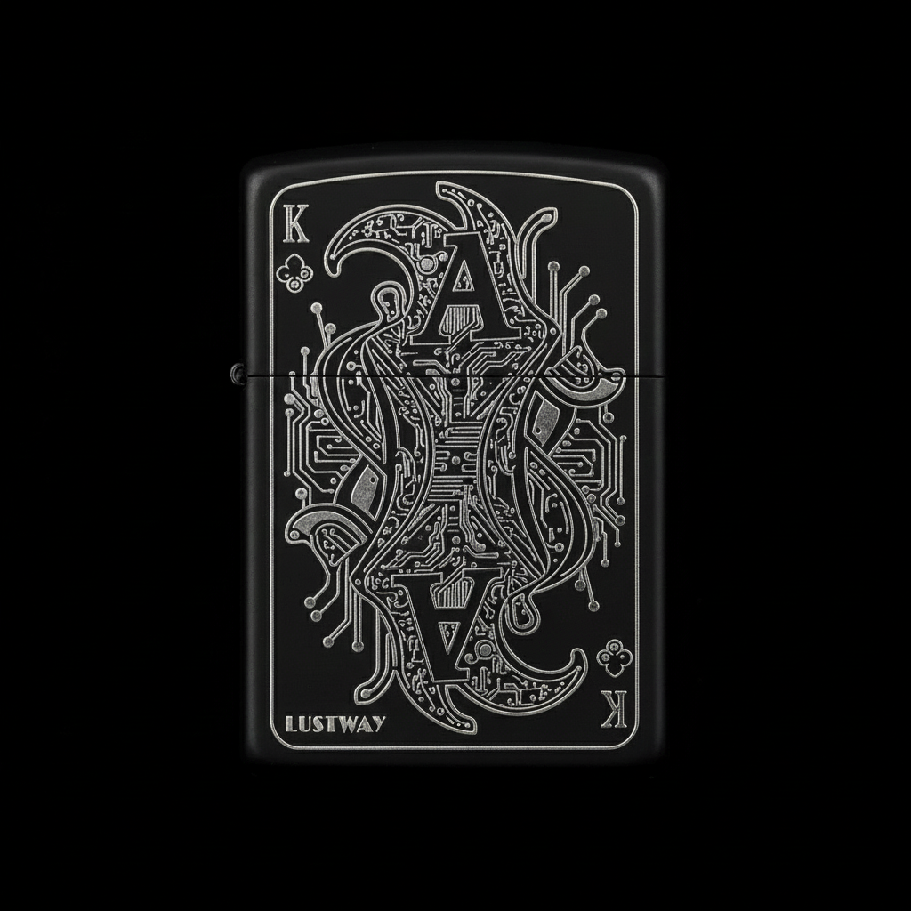 Joker Kartı Figürlü A Harfli Benzinli Çakmak V7