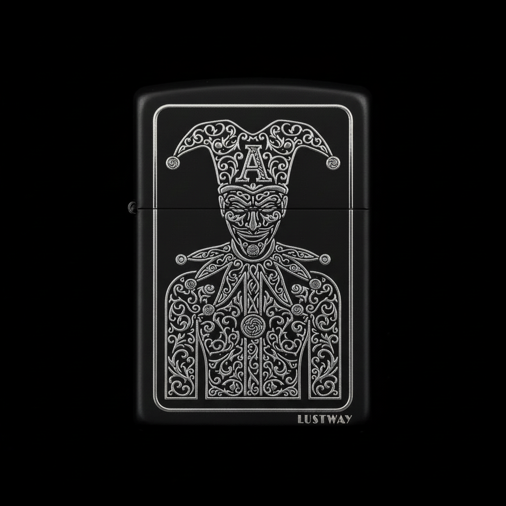 Joker Kartı Figürlü A Harfli Benzinli Çakmak V9