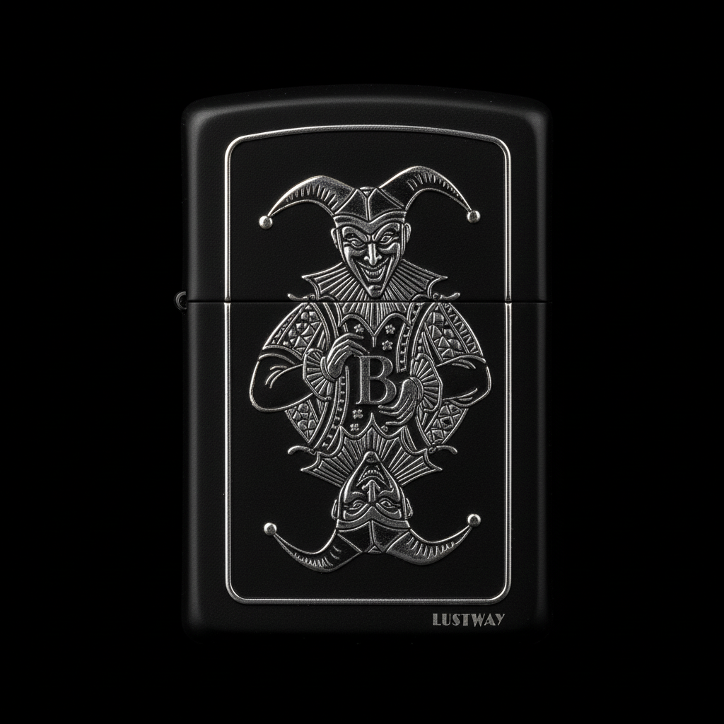 Joker Kart Figürlü B Harfli Benzinli Çakmak