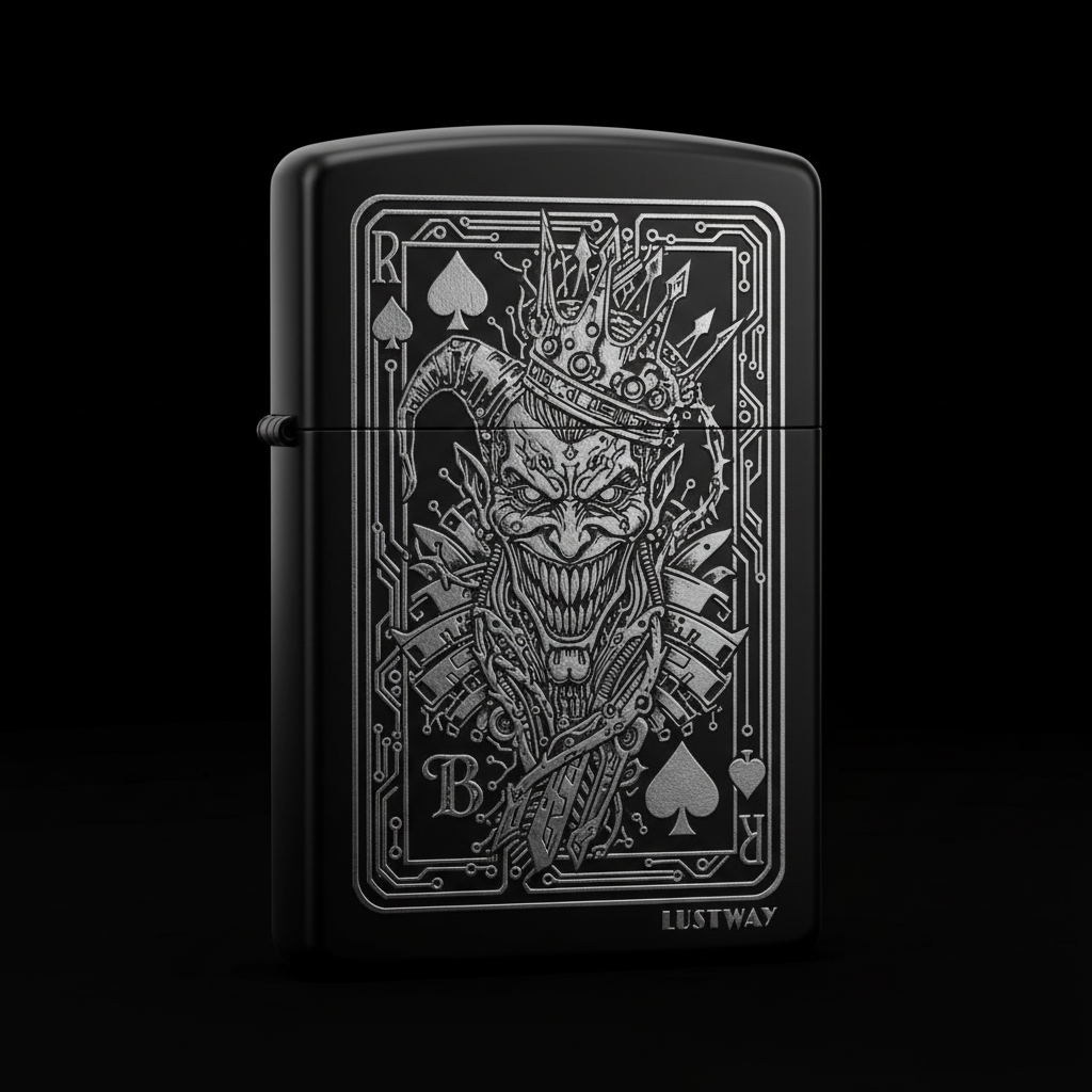 Joker Kart Figürlü B Harfli Benzinli Çakmak