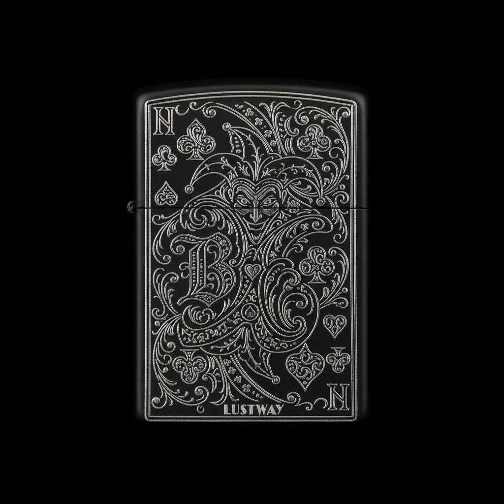 Joker Kart Figürlü B Harfli Benzinli Çakmak