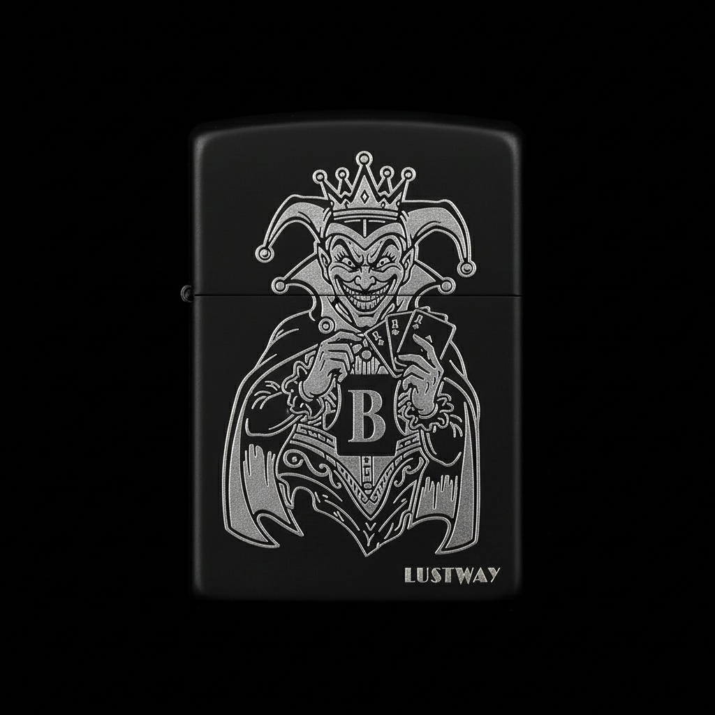 Joker Kart Figürlü B Harfli Benzinli Çakmak