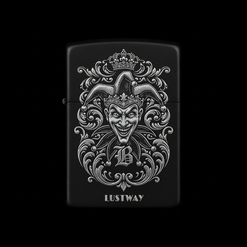 Joker Kart Figürlü B Harfli Benzinli Çakmak