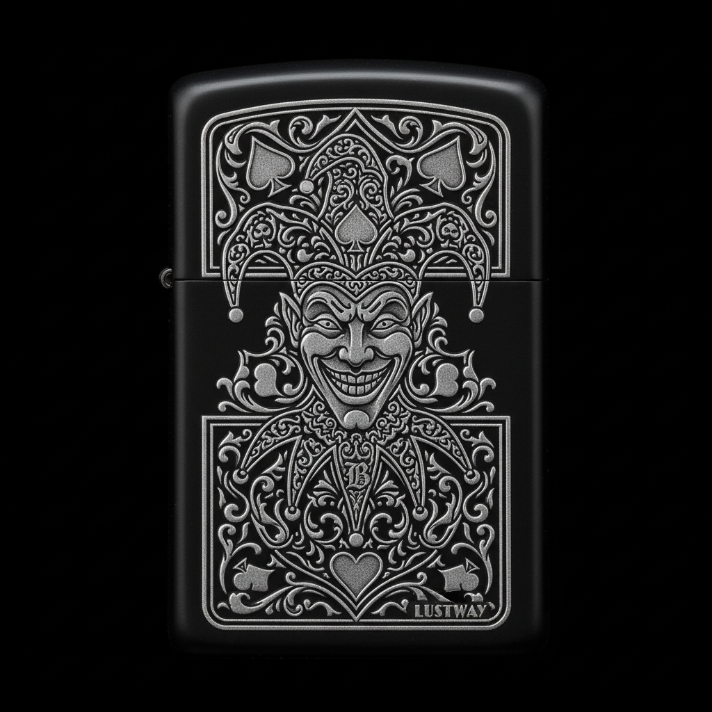 Joker Kart Figürlü B Harfli Benzinli Çakmak