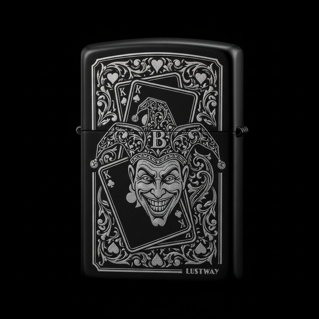 Joker Kart Figürlü B Harfli Benzinli Çakmak
