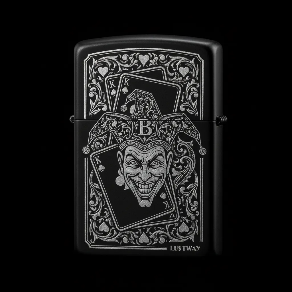 Joker Kart Figürlü B Harfli Benzinli Çakmak