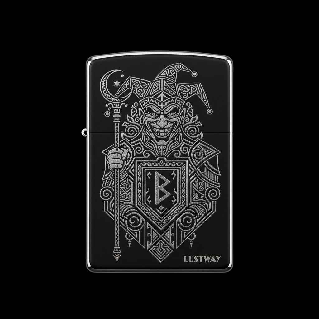 Joker Kart Figürlü B Harfli Benzinli Çakmak