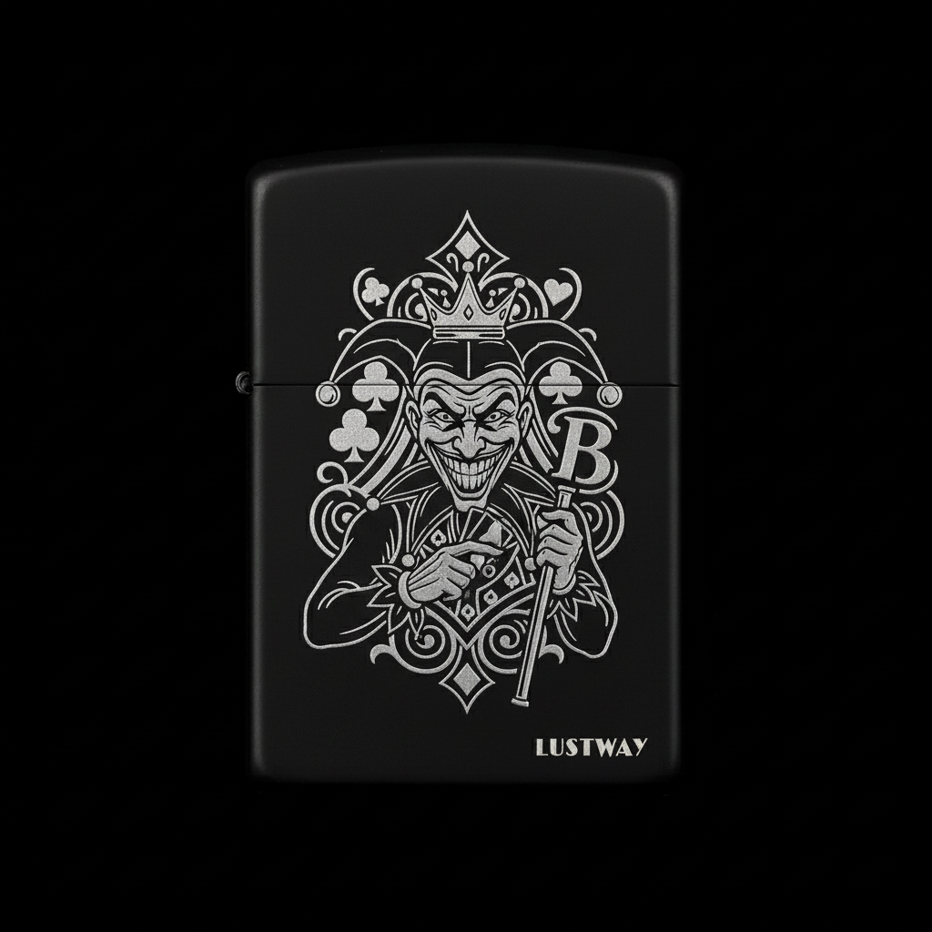 Joker Kart Figürlü B Harfli Benzinli Çakmak