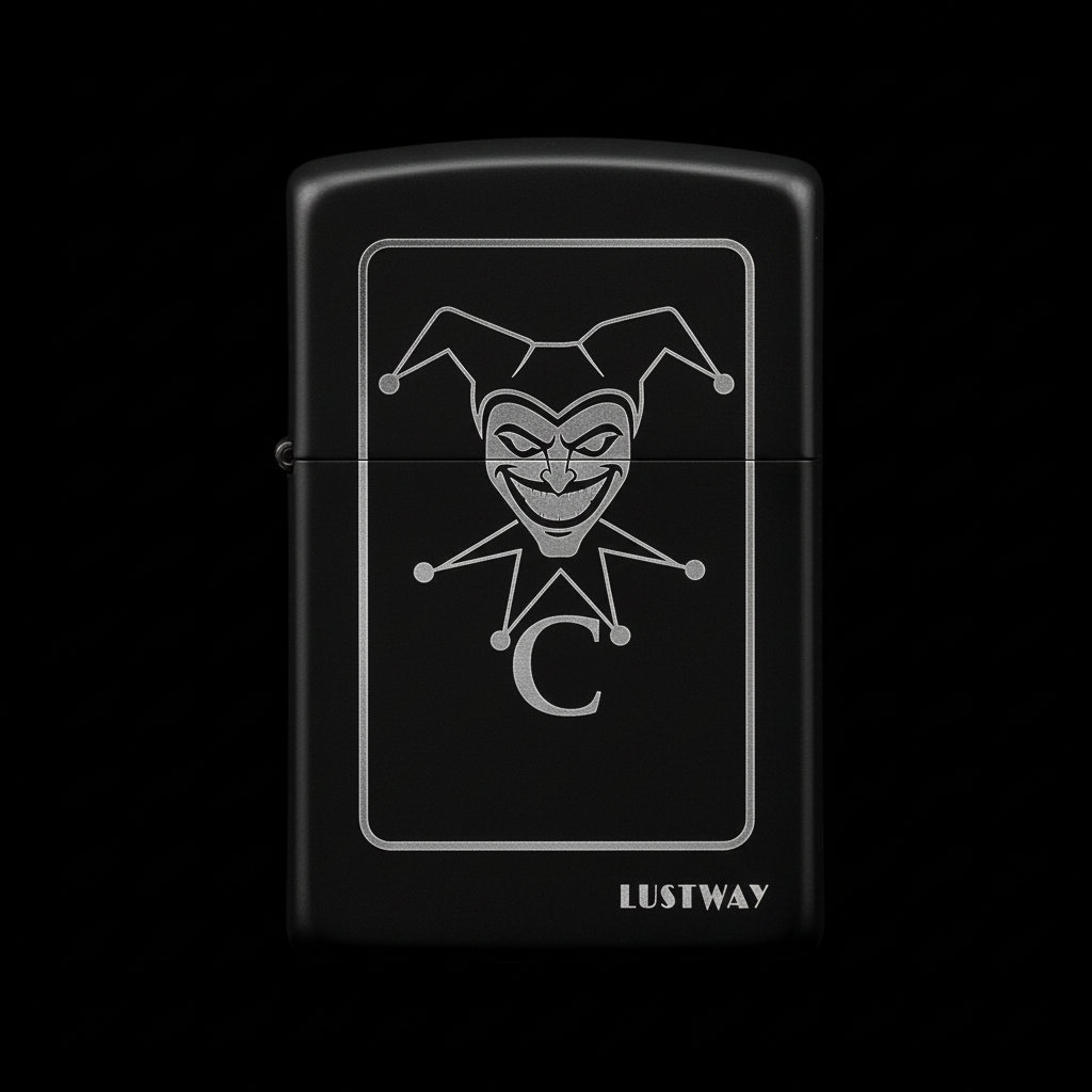 Joker Kart Figürlü C Harfli Benzinli Çakmak