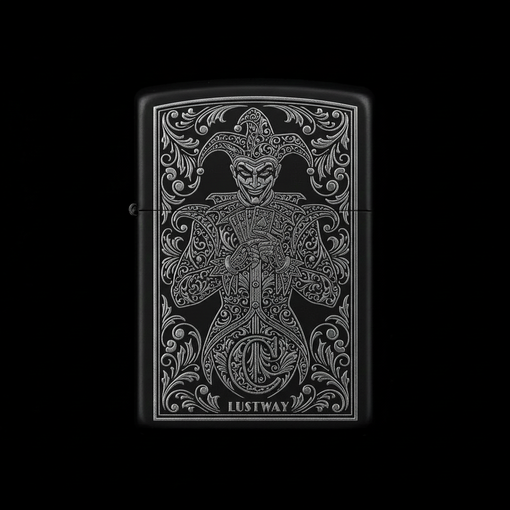 Joker Kart Figürlü C Harfli Benzinli Çakmak